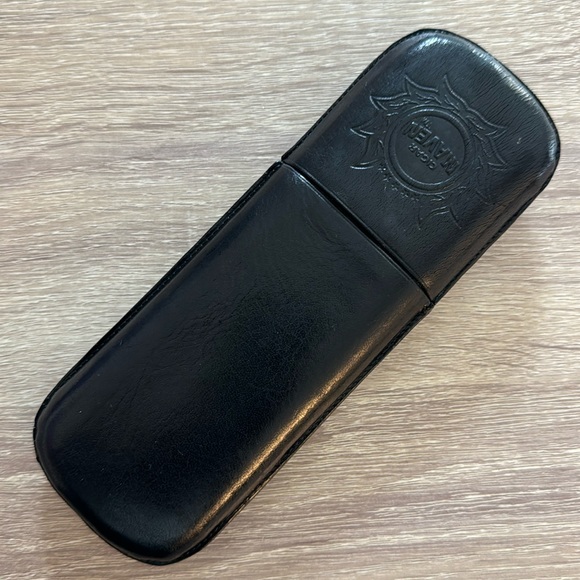 Vintage Cigar Maven Case Holder brown leather 7.5x 3 in box - Picture 1 of 5